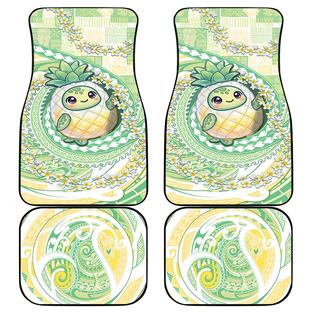 Hawaii Pineapple Car Mats Cute Cosplay Turtle Plumeria Spiral