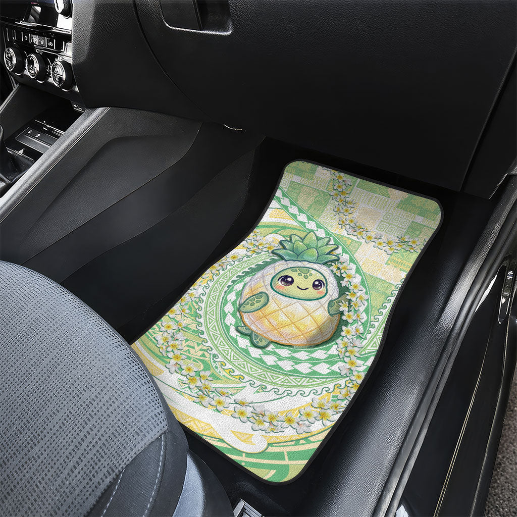 Hawaii Pineapple Car Mats Cute Cosplay Turtle Plumeria Spiral