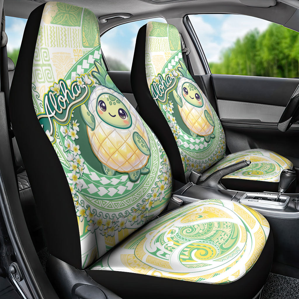 Hawaii Pineapple Car Seat Cover Cute Cosplay Turtle Plumeria Spiral