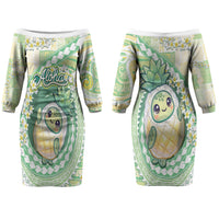 Hawaii Pineapple Couples Matching Off The Shoulder Long Sleeve Dress and Long Sleeve Button Shirt Cute Cosplay Turtle Plumeria Spiral
