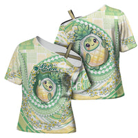 Hawaii Pineapple Cross Shoulder Shirt Cute Cosplay Turtle Plumeria Spiral