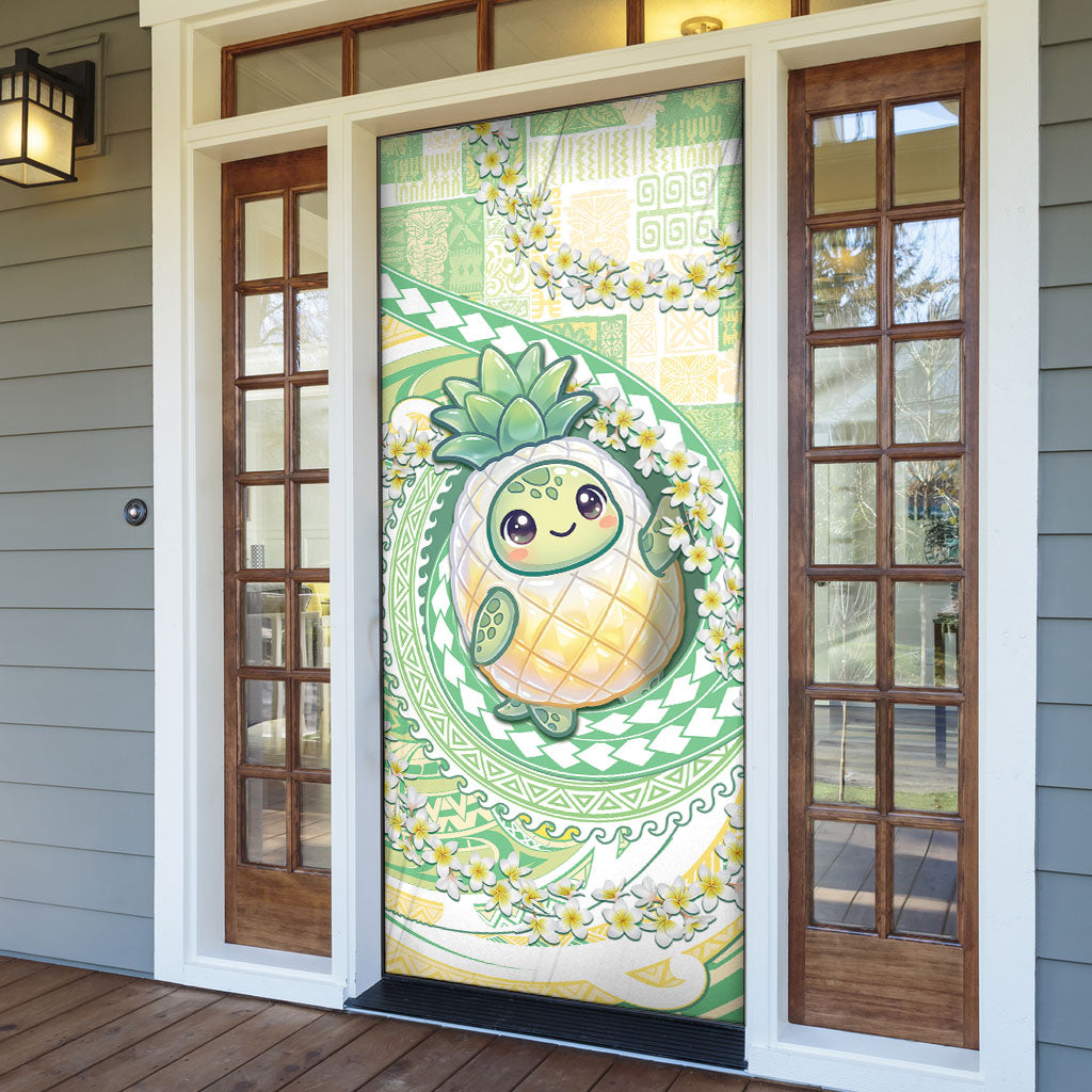 Hawaii Pineapple Door Cover Cute Cosplay Turtle Plumeria Spiral