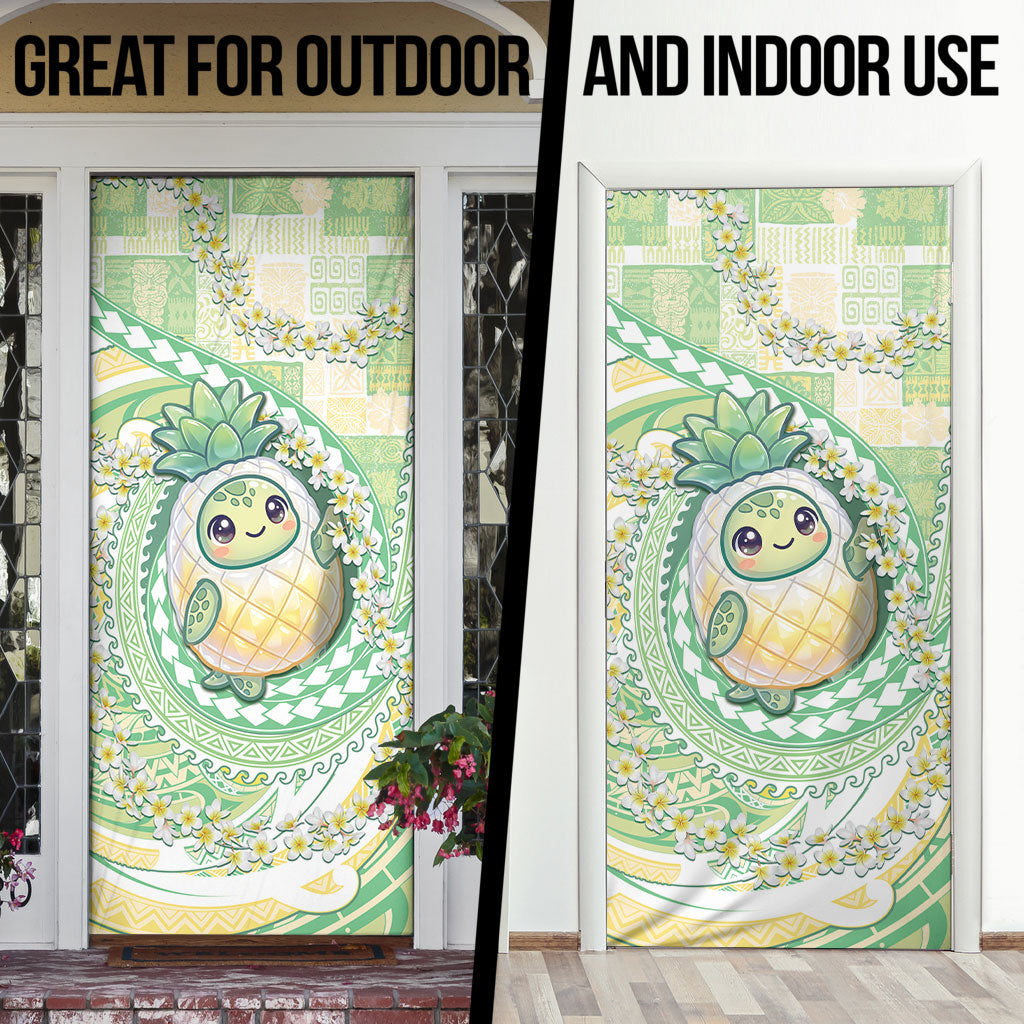Hawaii Pineapple Door Cover Cute Cosplay Turtle Plumeria Spiral