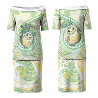 Hawaii Pineapple Family Matching Puletasi and Hawaiian Shirt Cute Cosplay Turtle Plumeria Spiral