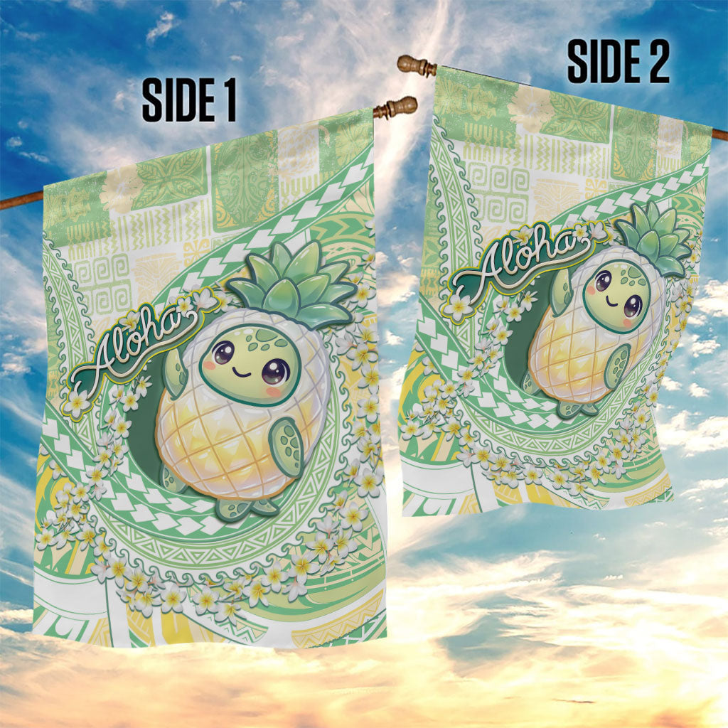 Hawaii Pineapple Garden Flag Cute Cosplay Turtle Plumeria Spiral