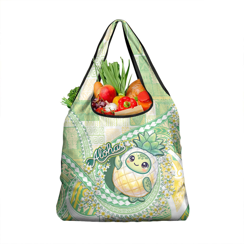Hawaii Pineapple Grocery Bag Cute Cosplay Turtle Plumeria Spiral