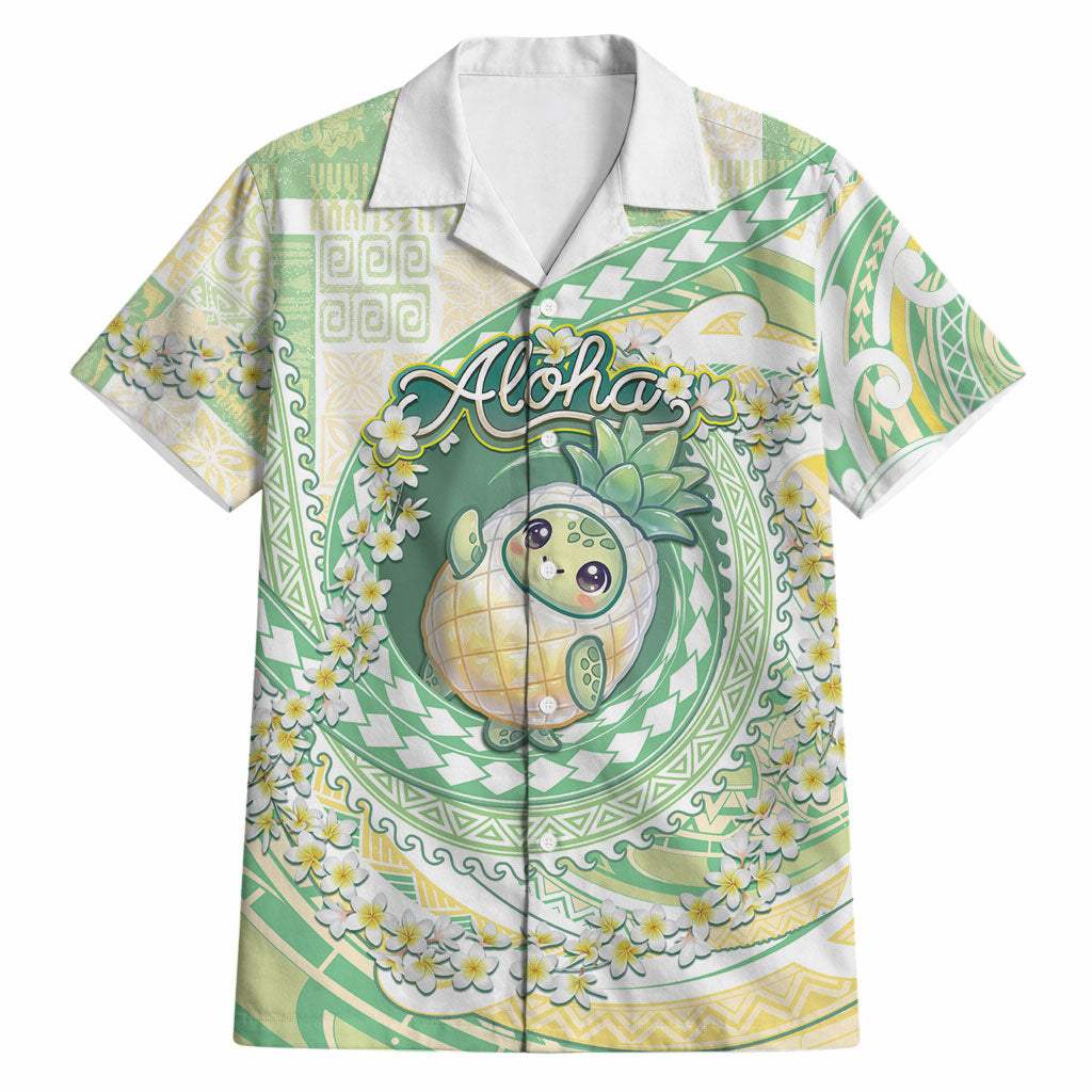 Hawaii Pineapple Hawaiian Shirt Cute Cosplay Turtle Plumeria Spiral