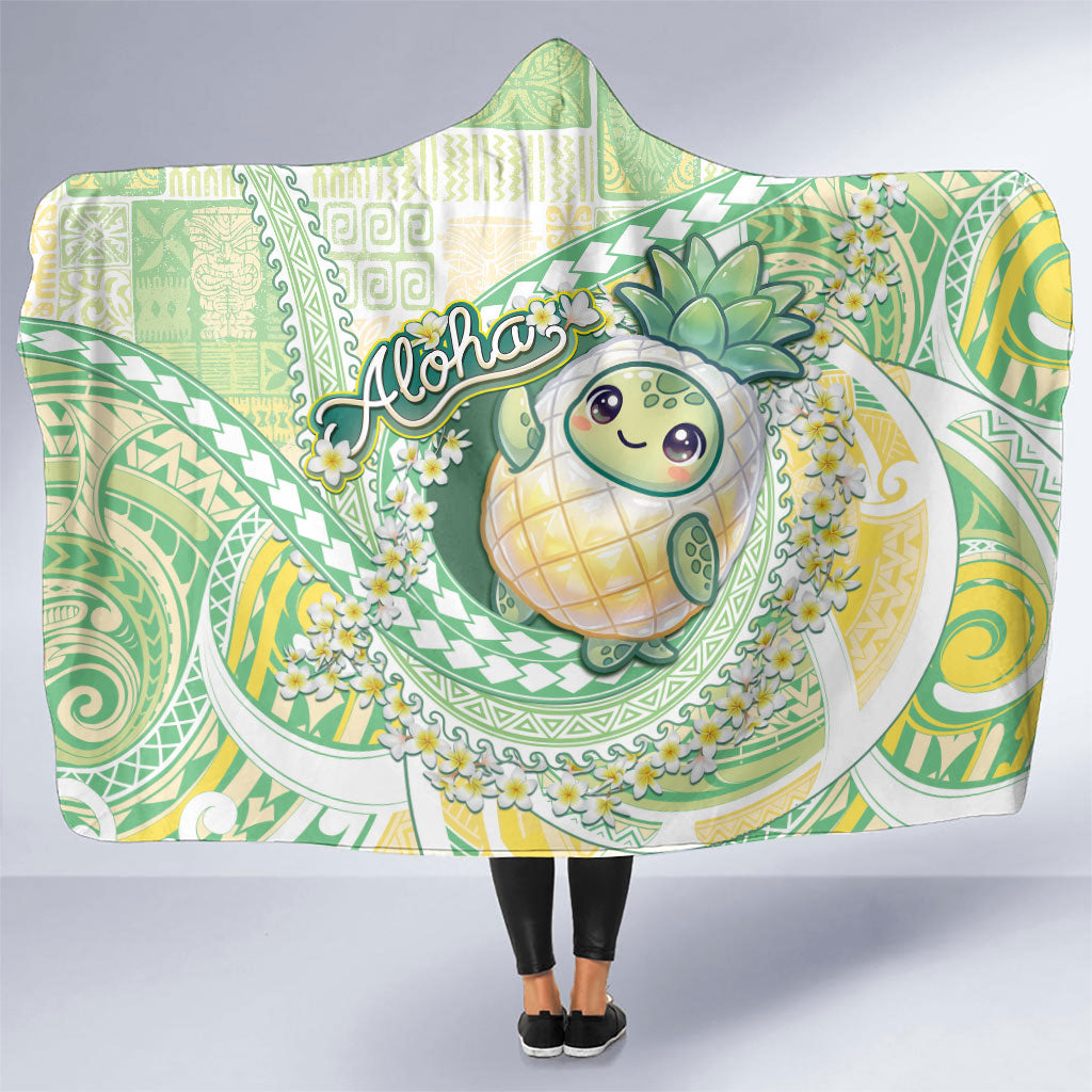 Hawaii Pineapple Hooded Blanket Cute Cosplay Turtle Plumeria Spiral