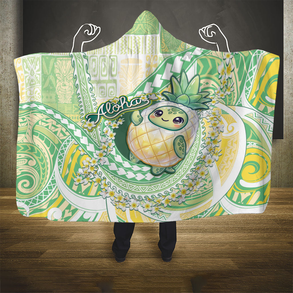 Hawaii Pineapple Hooded Blanket Cute Cosplay Turtle Plumeria Spiral