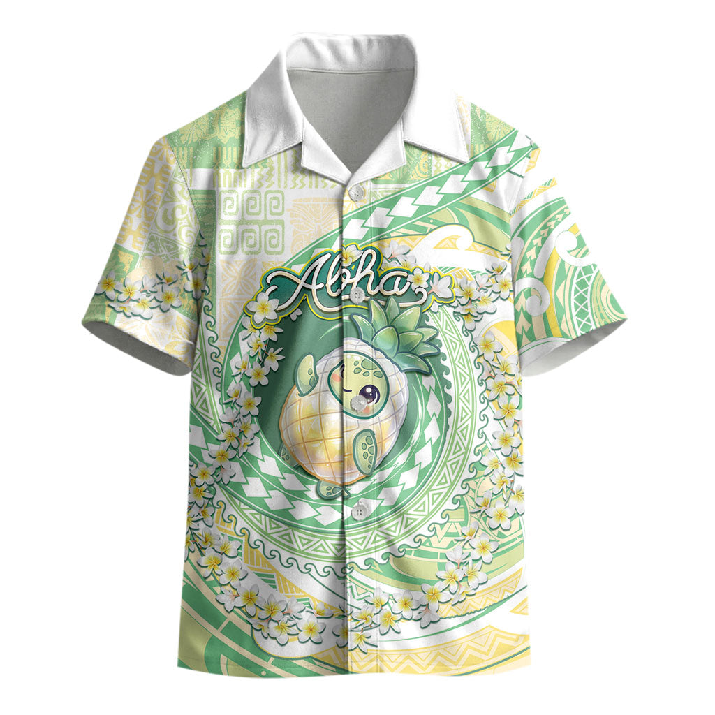 Hawaii Pineapple Kid Hawaiian Shirt Cute Cosplay Turtle Plumeria Spiral
