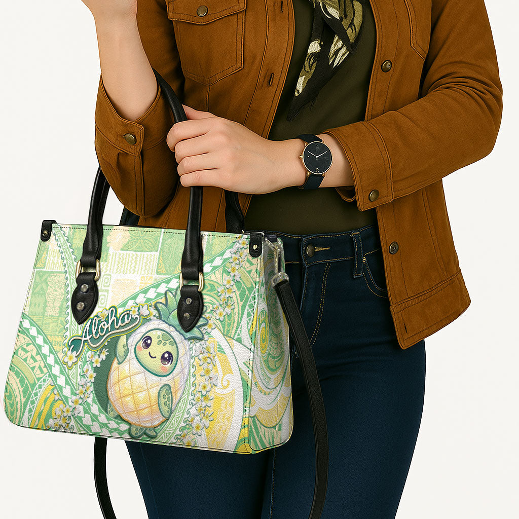 Hawaii Pineapple Leather Bag Cute Cosplay Turtle Plumeria Spiral