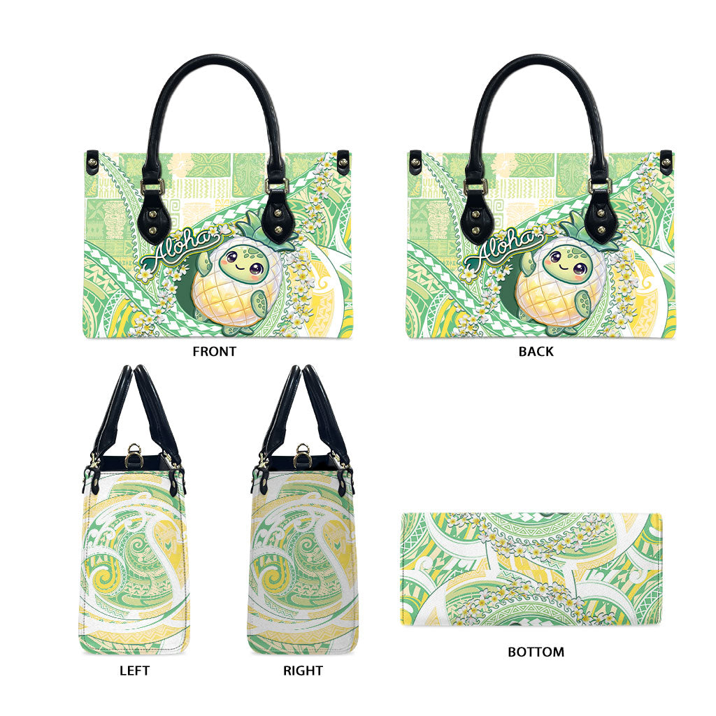 Hawaii Pineapple Leather Bag Cute Cosplay Turtle Plumeria Spiral