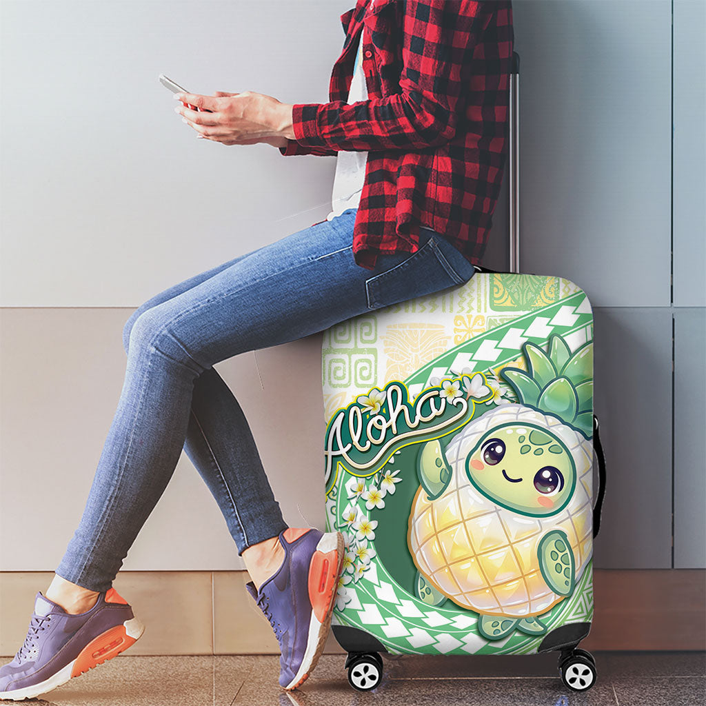 Hawaii Pineapple Luggage Cover Cute Cosplay Turtle Plumeria Spiral
