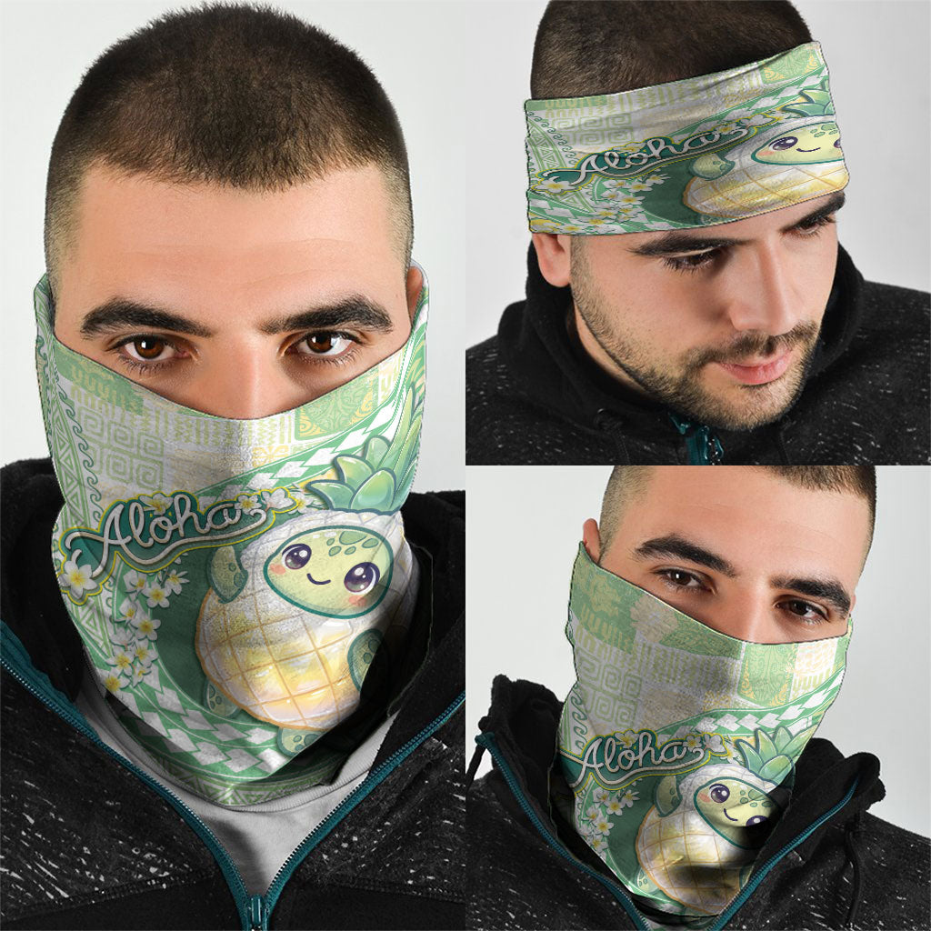 Hawaii Pineapple Neck Gaiter Cute Cosplay Turtle Plumeria Spiral