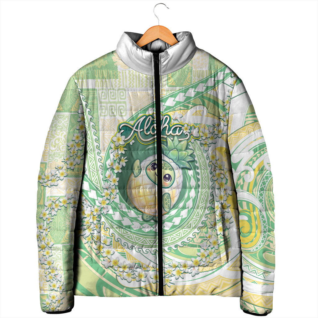 Hawaii Pineapple Padded Jacket Cute Cosplay Turtle Plumeria Spiral
