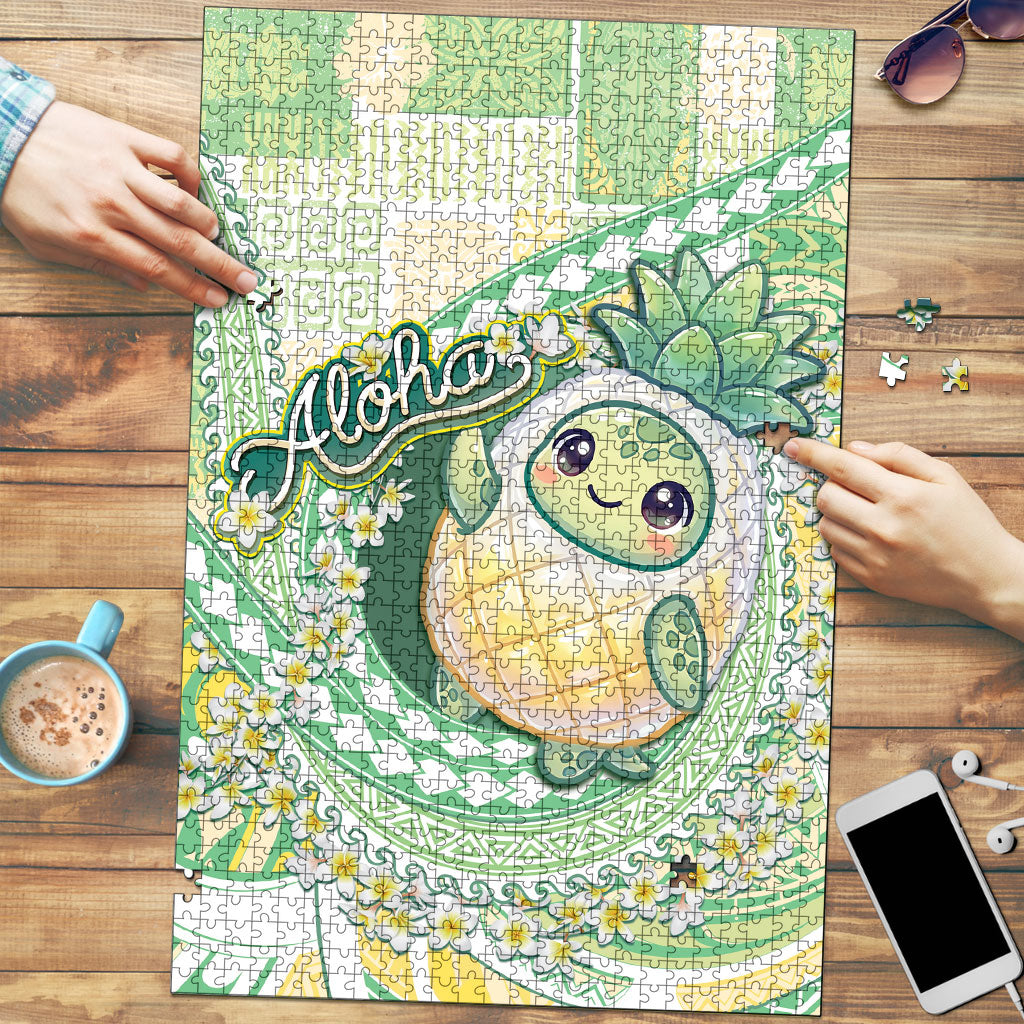 Hawaii Pineapple Puzzle Cute Cosplay Turtle Plumeria Spiral
