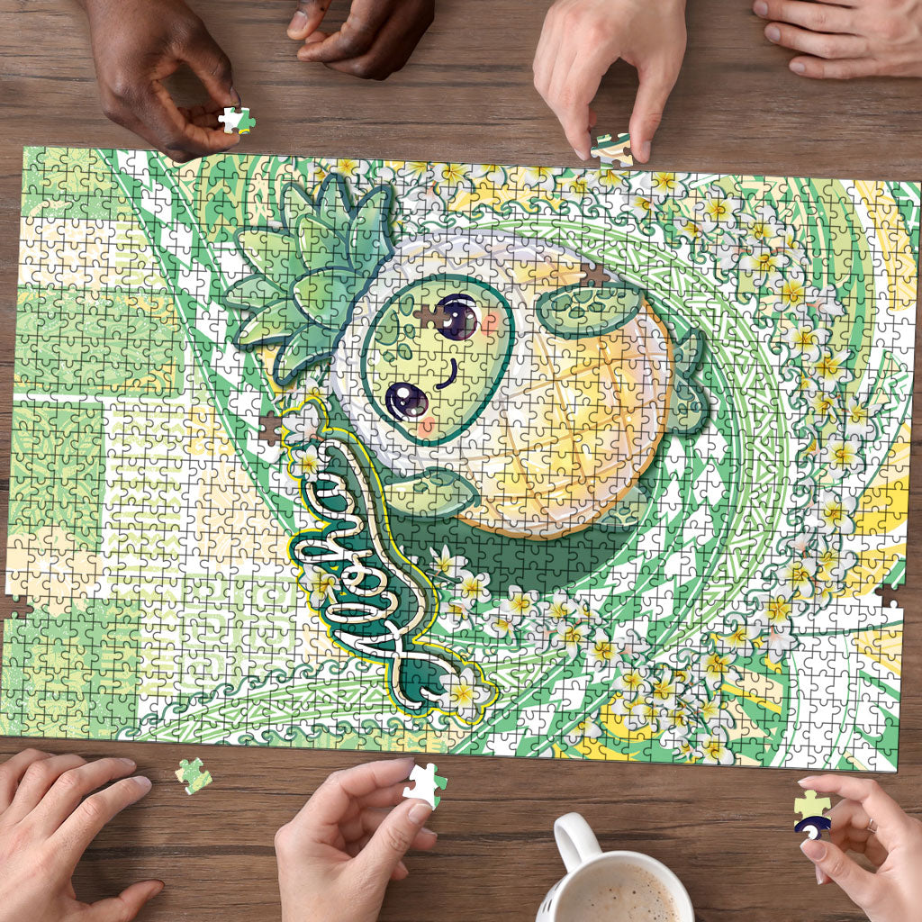 Hawaii Pineapple Puzzle Cute Cosplay Turtle Plumeria Spiral