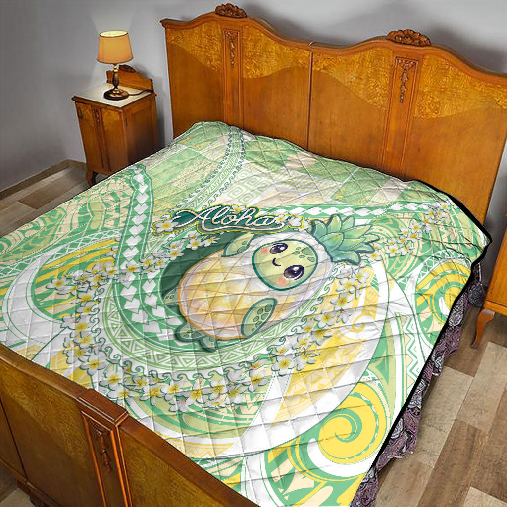 Hawaii Pineapple Quilt Cute Cosplay Turtle Plumeria Spiral