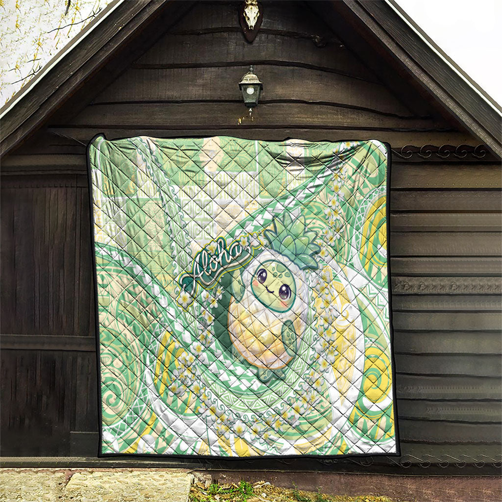 Hawaii Pineapple Quilt Cute Cosplay Turtle Plumeria Spiral