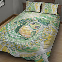 Hawaii Pineapple Quilt Bed Set Cute Cosplay Turtle Plumeria Spiral