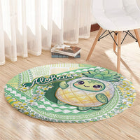 Hawaii Pineapple Round Carpet Cute Cosplay Turtle Plumeria Spiral
