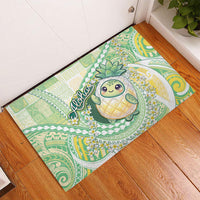 Hawaii Pineapple Rubber Doormat Cute Cosplay Turtle Plumeria Spiral