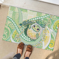 Hawaii Pineapple Rubber Doormat Cute Cosplay Turtle Plumeria Spiral