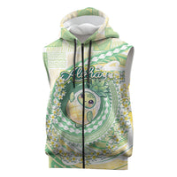 Hawaii Pineapple Sleeveless Zip Hoodie Cute Cosplay Turtle Plumeria Spiral