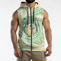 Hawaii Pineapple Sleeveless Zip Hoodie Cute Cosplay Turtle Plumeria Spiral