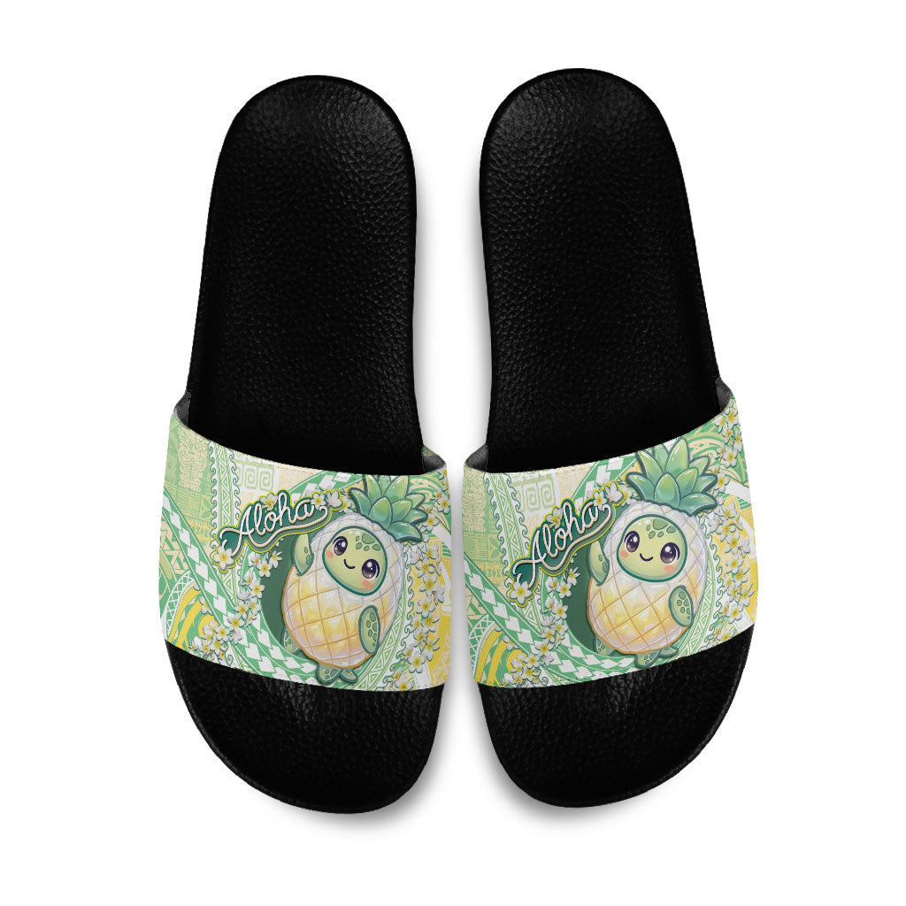 Hawaii Pineapple Slide Sandals Cute Cosplay Turtle Plumeria Spiral