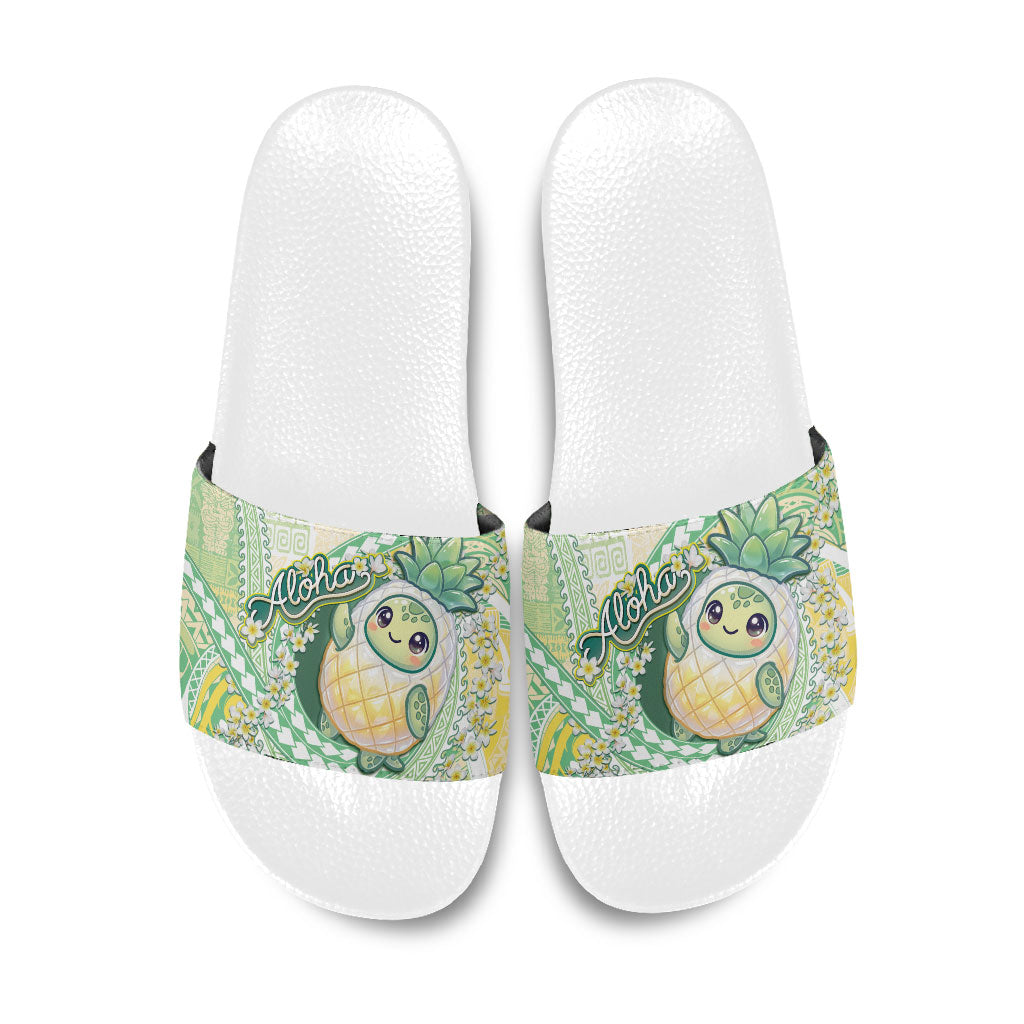 Hawaii Pineapple Slide Sandals Cute Cosplay Turtle Plumeria Spiral