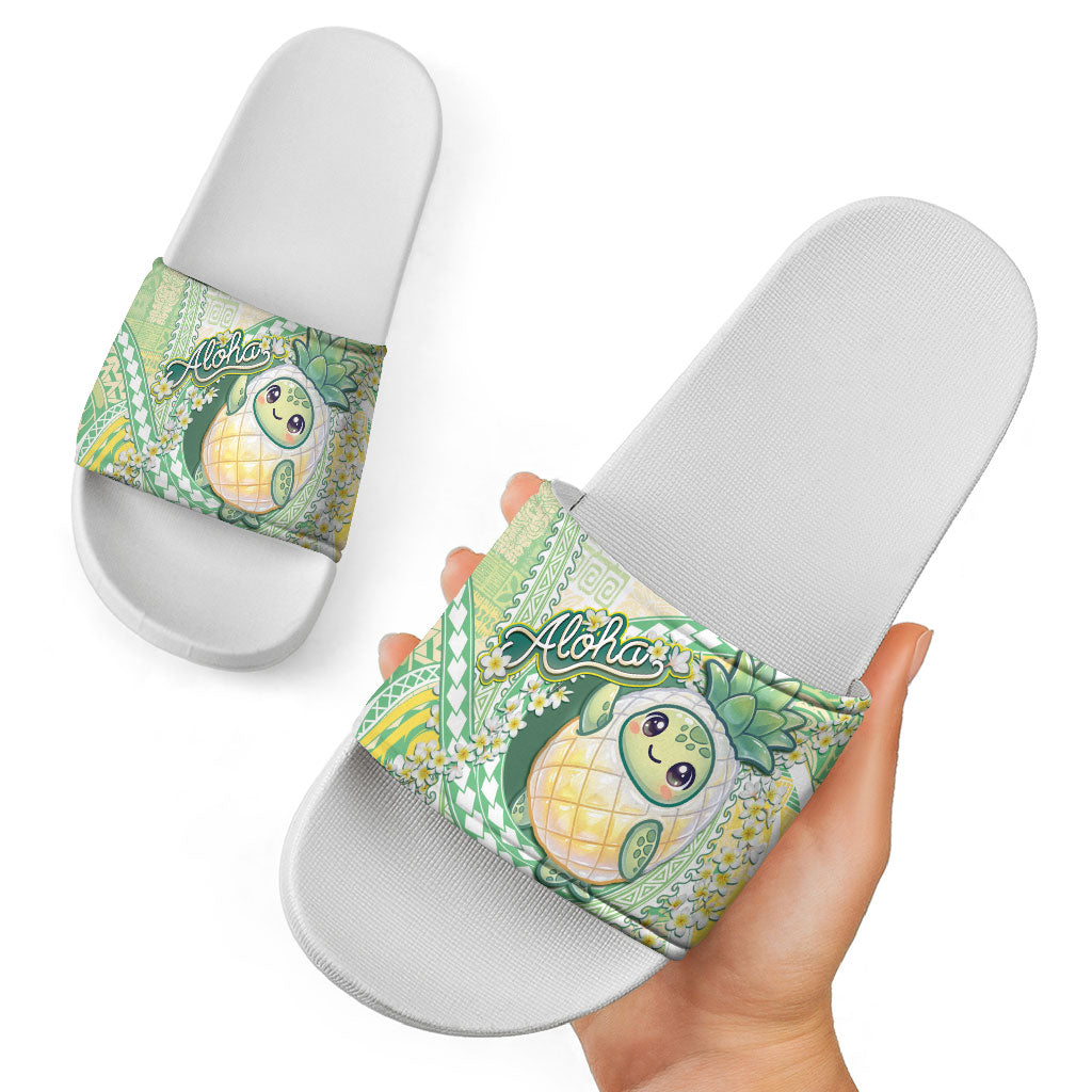 Hawaii Pineapple Slide Sandals Cute Cosplay Turtle Plumeria Spiral