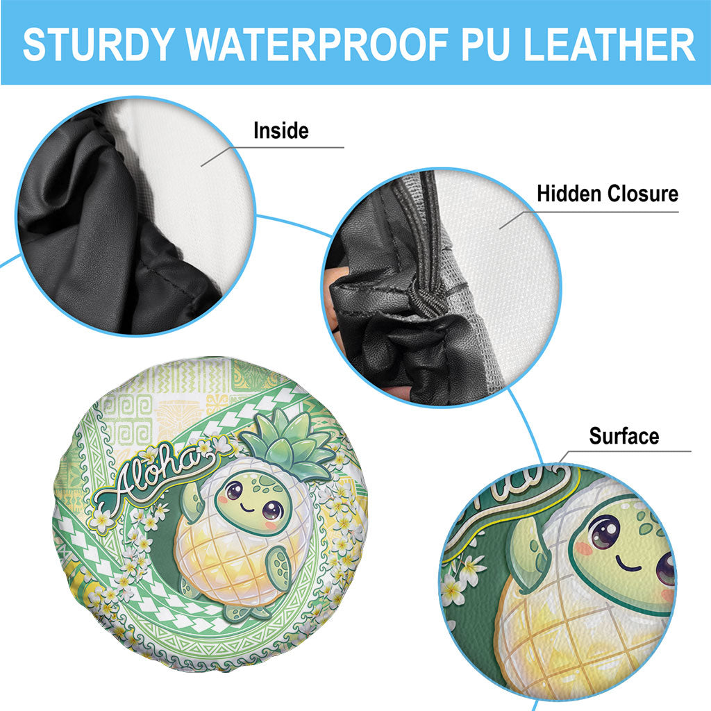 Hawaii Pineapple Spare Tire Cover Cute Cosplay Turtle Plumeria Spiral
