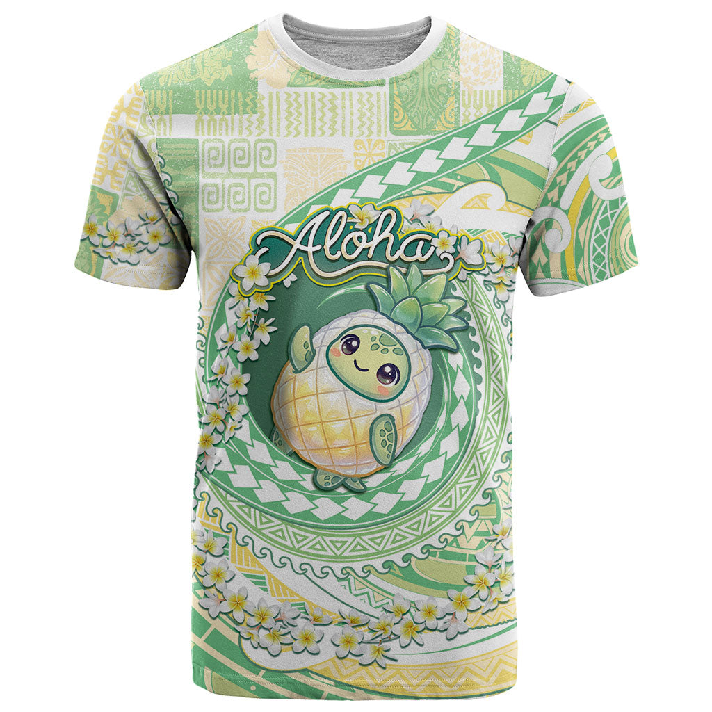 Hawaii Pineapple T Shirt Cute Cosplay Turtle Plumeria Spiral