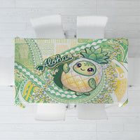 Hawaii Pineapple Tablecloth Cute Cosplay Turtle Plumeria Spiral