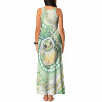 Hawaii Pineapple Tank Maxi Dress Cute Cosplay Turtle Plumeria Spiral