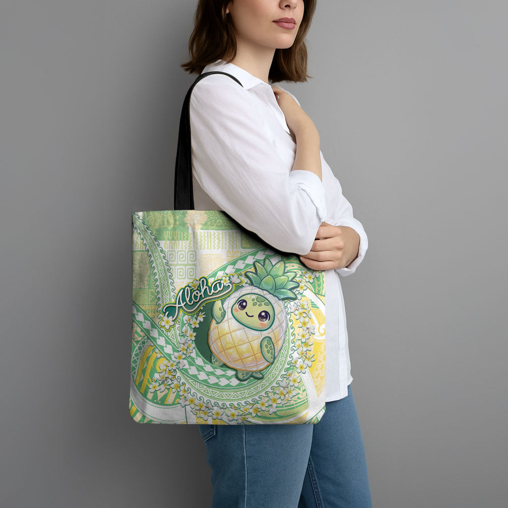 Hawaii Pineapple Tote Bag Cute Cosplay Turtle Plumeria Spiral