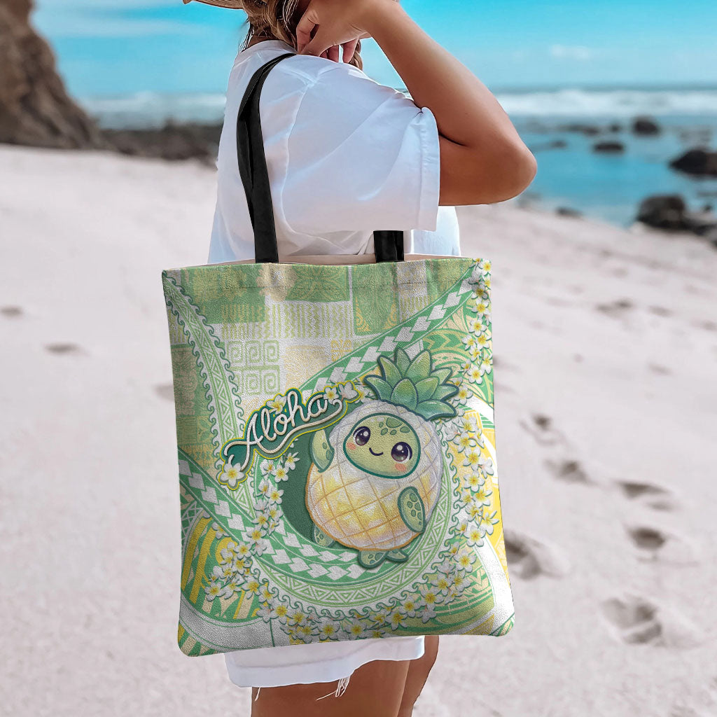 Hawaii Pineapple Tote Bag Cute Cosplay Turtle Plumeria Spiral