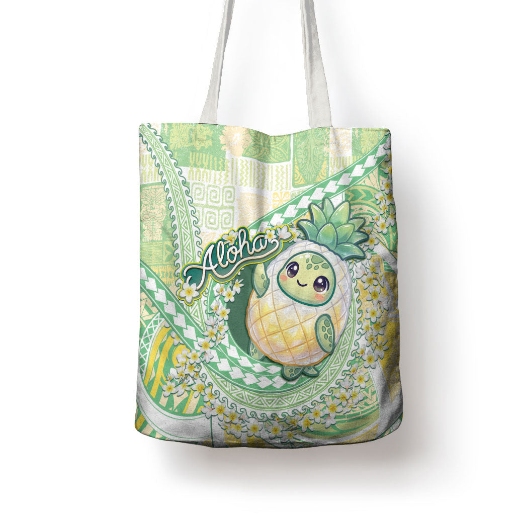 Hawaii Pineapple Tote Bag Cute Cosplay Turtle Plumeria Spiral