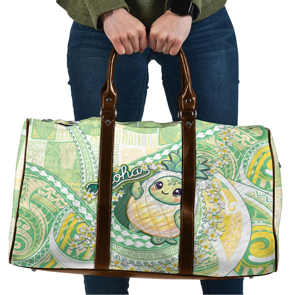 Hawaii Pineapple Travel Bag Cute Cosplay Turtle Plumeria Spiral