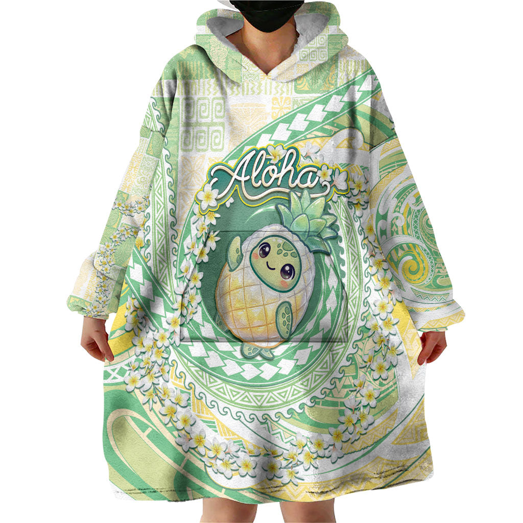 Hawaii Pineapple Wearable Blanket Hoodie Cute Cosplay Turtle Plumeria Spiral