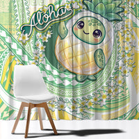 Hawaii Pineapple Window Curtain Cute Cosplay Turtle Plumeria Spiral