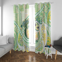 Hawaii Pineapple Window Curtain Cute Cosplay Turtle Plumeria Spiral