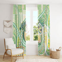 Hawaii Pineapple Window Curtain Cute Cosplay Turtle Plumeria Spiral