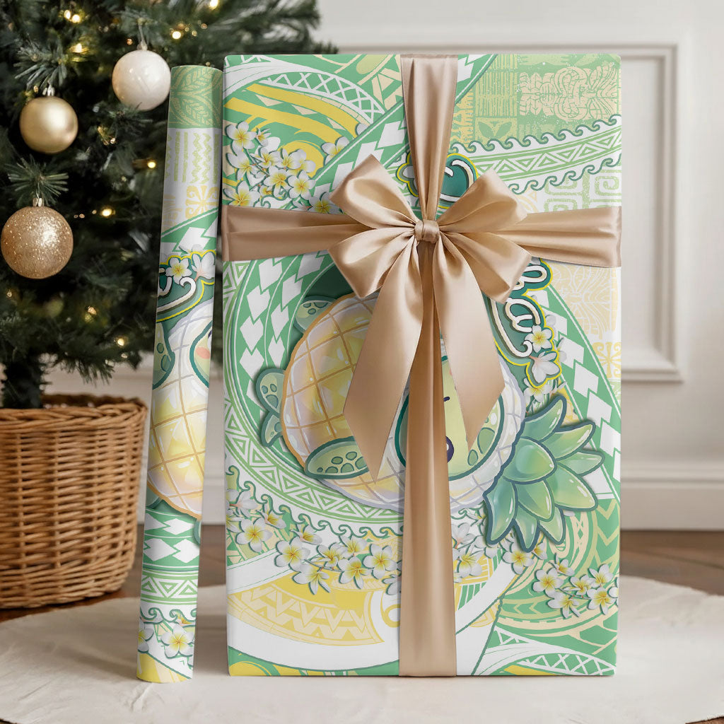 Hawaii Pineapple Wrapping Paper Cute Cosplay Turtle Plumeria Spiral
