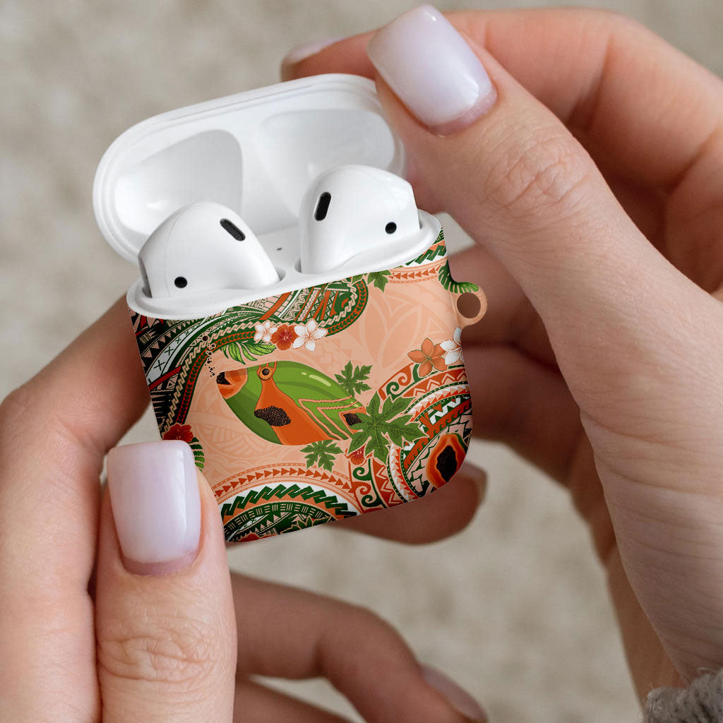 Hawaii Papaya AirPods Case Cute Cosplay Humuhumu Fish Plumeria Waves