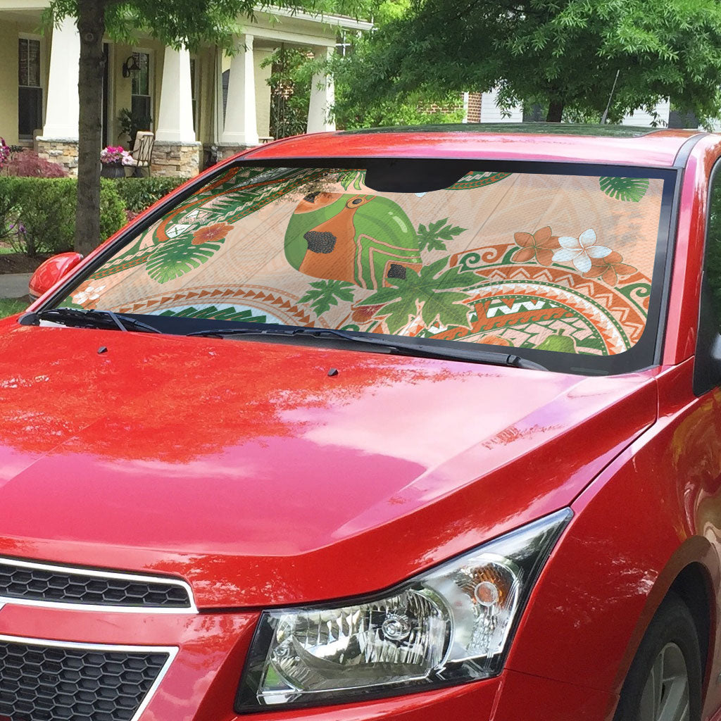 Hawaii Papaya Auto Sun Shade Cute Cosplay Humuhumu Fish Plumeria Waves