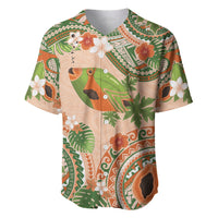 Hawaii Papaya Baseball Jersey Cute Cosplay Humuhumu Fish Plumeria Waves