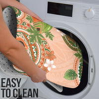 Hawaii Papaya Bathroom Set Cute Cosplay Humuhumu Fish Plumeria Waves