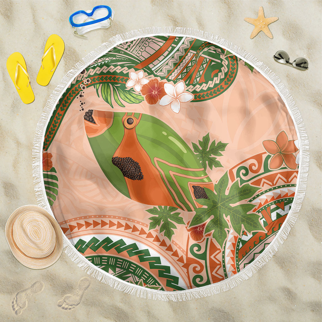 Hawaii Papaya Beach Blanket Cute Cosplay Humuhumu Fish Plumeria Waves